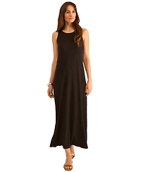 Vince Camuto Women's Sleeveless Keyhole-Back Crewneck Maxi Dress