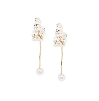 Sohi Gold-Plated Statement Dangler Drop Earrings