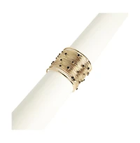 Sohi Metallic Ribbed Wire Statement Bracelet