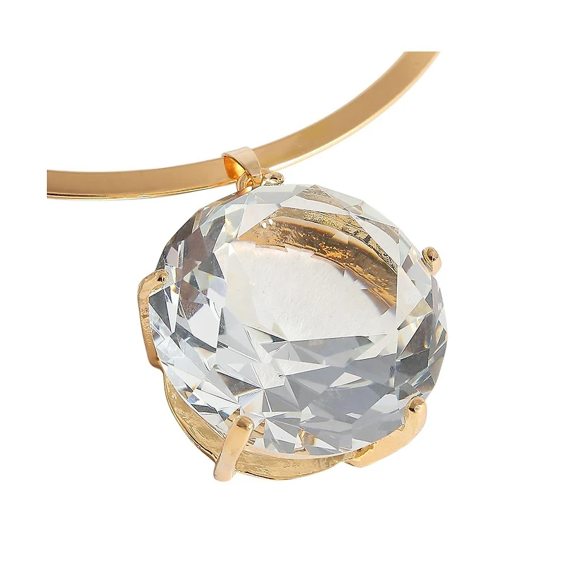 Sohi Gold-Plated Chain Necklace With Stones