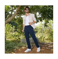 Campus Sutra Men's Indigo Blue Utility Pleated Trousers