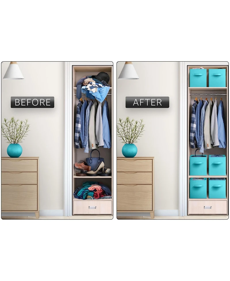 Sorbus 13 Inch Foldable Fabric Storage Cube Bin with Handles- for Organizing Home, Shelves, Nursery, Playroom