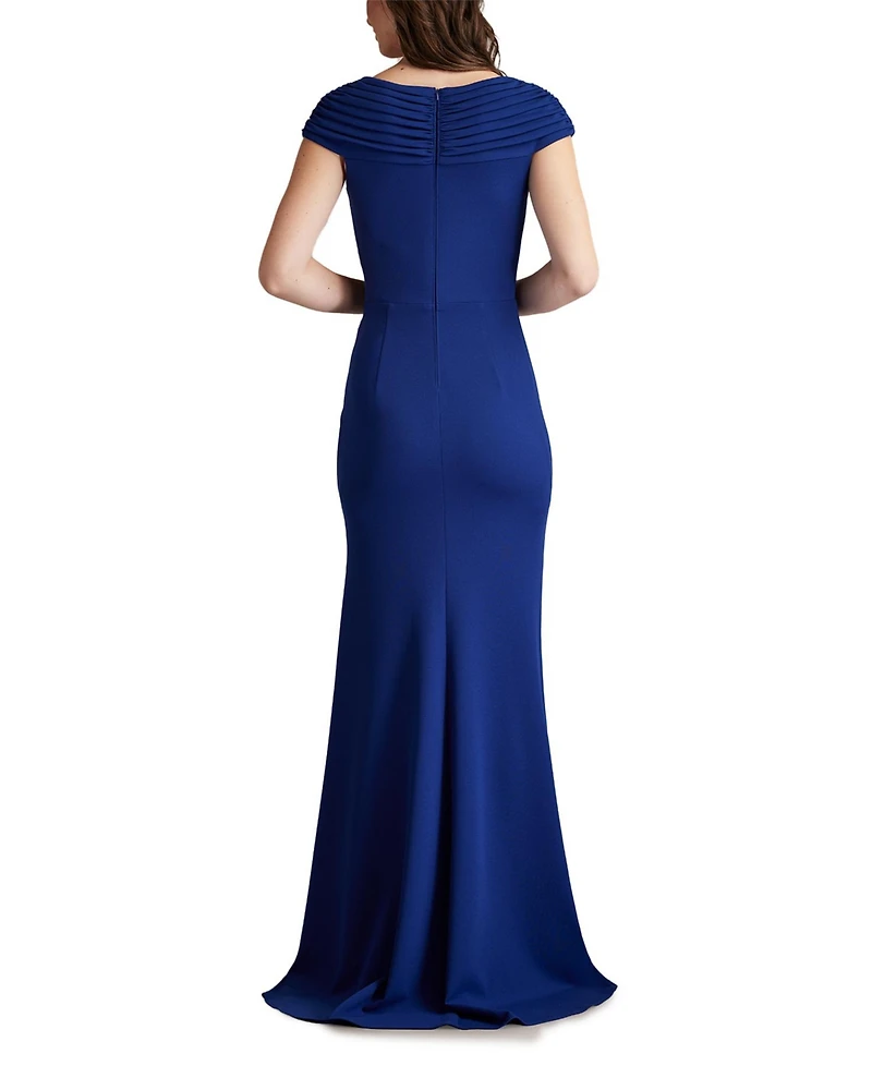 Tadashi Shoji Women's Cargill Pleated Draped Gown