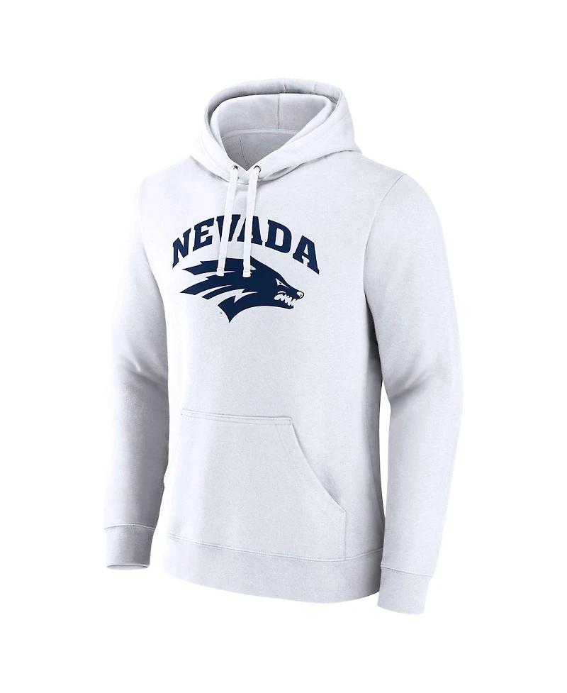 Fanatics Men's White Nevada Wolf Pack Primary Logo Pullover Hoodie