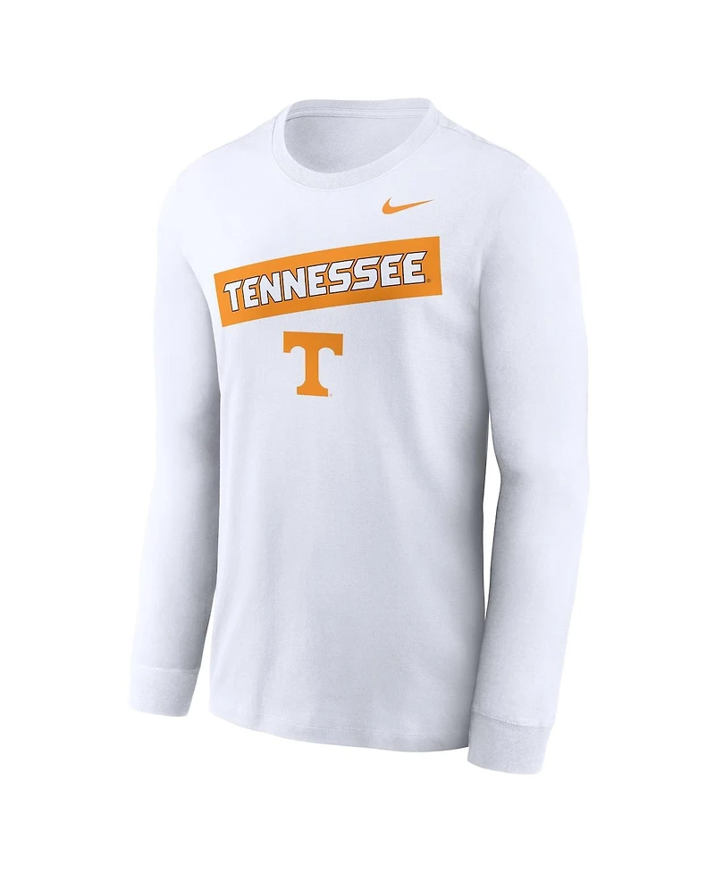Nike Men's White Tennessee Volunteers Two-Hit Classic Location Long Sleeve T-Shirt