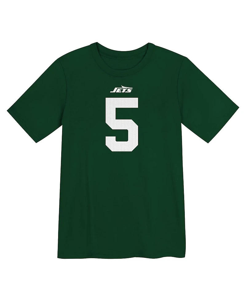 Nike Little Boys and Girls Garrett Wilson Green New York Jets Player Name Number T-Shirt