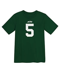 Nike Little Boys and Girls Garrett Wilson Green New York Jets Player Name Number T-Shirt