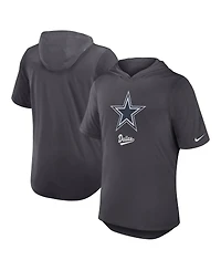 Nike Men's Anthracite Dallas Cowboys Tri-Blend Performance Hoodie T-Shirt