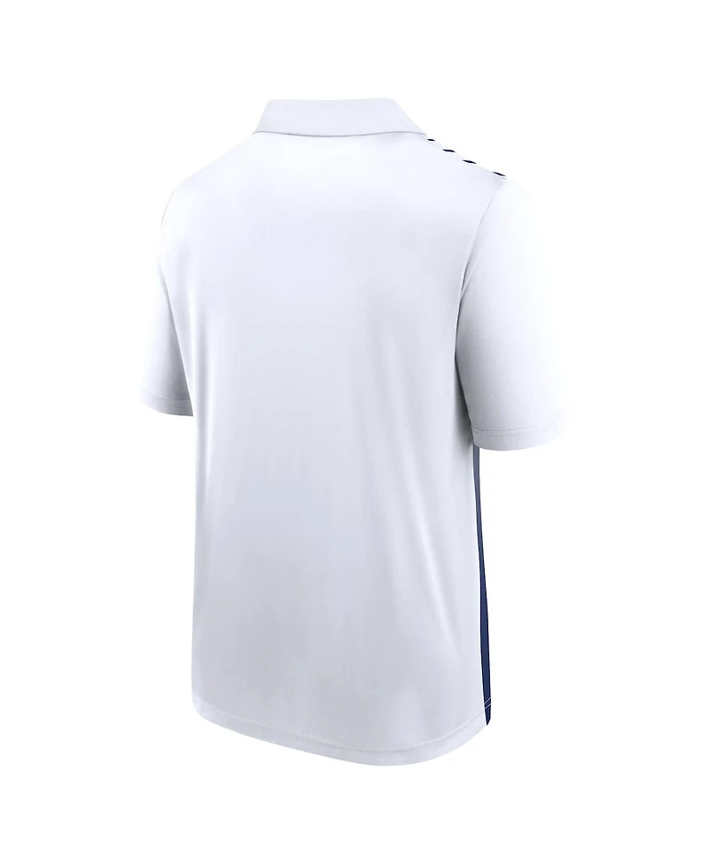Logo Athletic Men's White/Navy Denver Broncos Sandlot Game Polo Shirt