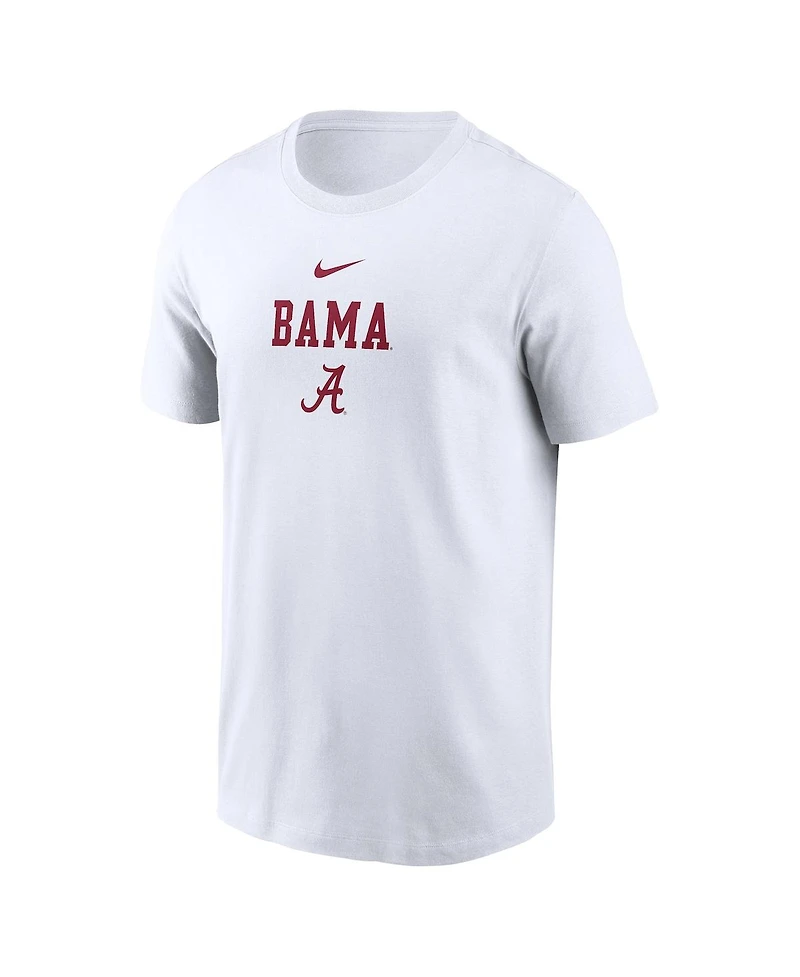 Nike Men's White Alabama Crimson Tide 2-Hit Stacked T-Shirt