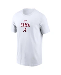 Nike Men's White Alabama Crimson Tide 2-Hit Stacked T-Shirt