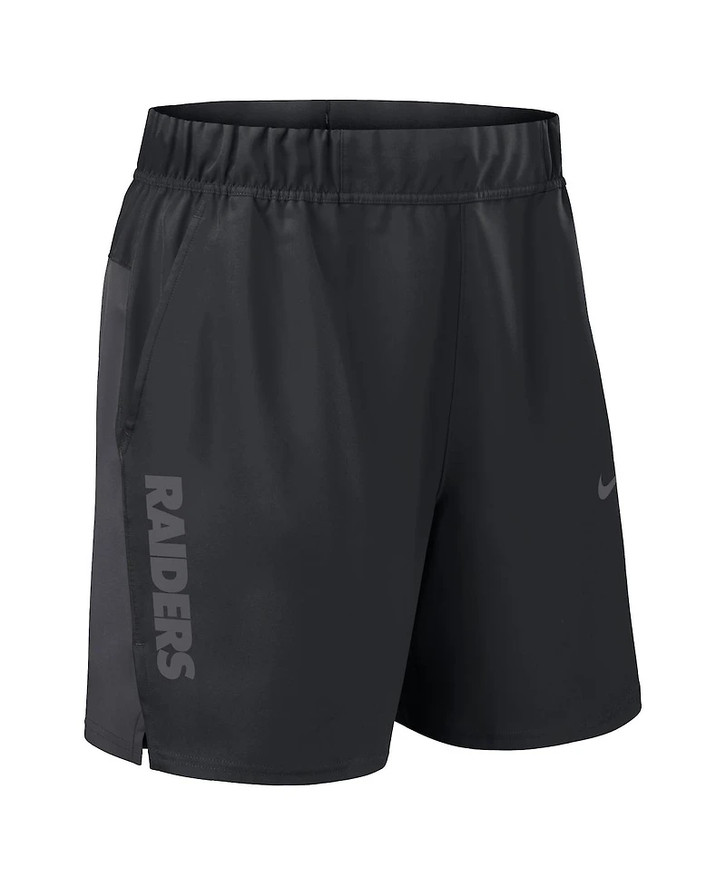 Nike Men's Black Las Vegas Raiders Woven Victory Performance Shorts
