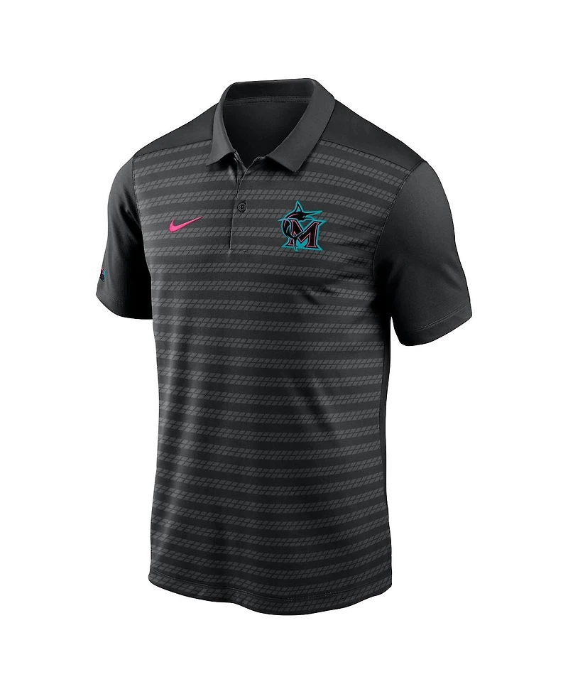 Nike Men's Black Miami Marlins 2025 City Connect Authentic Collection Victory Performance Polo Shirt