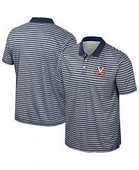 Colosseum Men's Navy Virginia Cavaliers Striped Polo Shirt