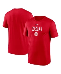 Nike Men's Scarlet Ohio State Buckeyes 2025 Sideline Legend Performance T-Shirt