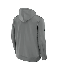 Fanatics Men's Gray Vegas Golden Knights 2025 Stanley Cup Playoffs Authentic Pro Rink Fly Fleece Pullover Hoodie