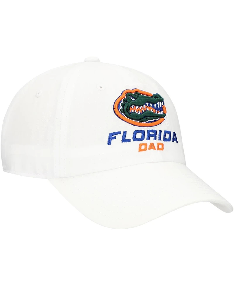 Top of the World Men's White Florida Gators Staple Dad Adjustable Hat
