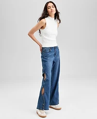 And Now This Women's Mock-Neck Cable-Knit Sweater Tank Top, Exclusively at Macy's