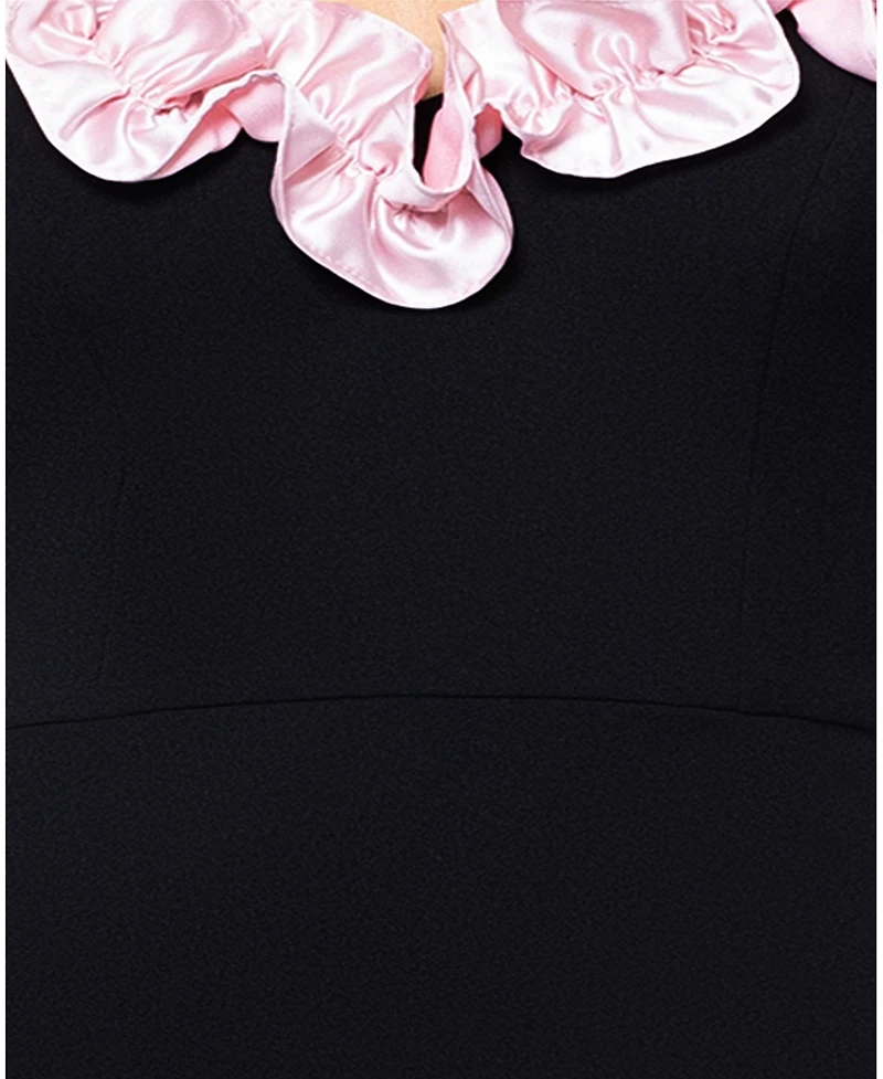 Blondie Nites Juniors' Off-The-Shoulder Ruffled Evening Gown