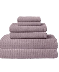 Uchino Waffle Twist 6-Pc. Bath Towel Set
