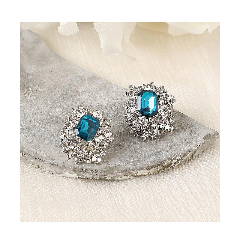 Sohi Emerald Mystic Mirage Stud Earrings