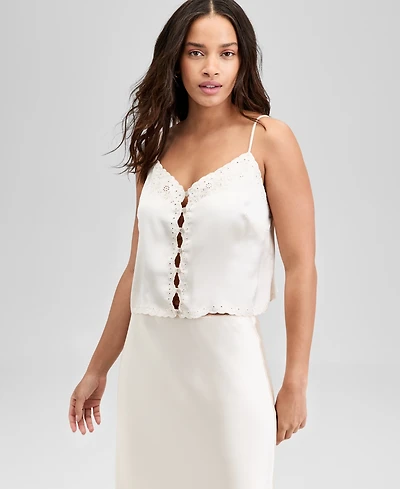 And Now This Women's Embroidered Scallop-Trim Camisole Top, Exclusively at Macy's