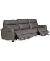 Thandler 3-Pc. Leather Sofa with 2 Power Recliners and 1 Drop Down Table, Exclusively at Macy's