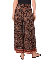 Vince Camuto Women's Floral-Print Pull-On Wide-Leg Pants
