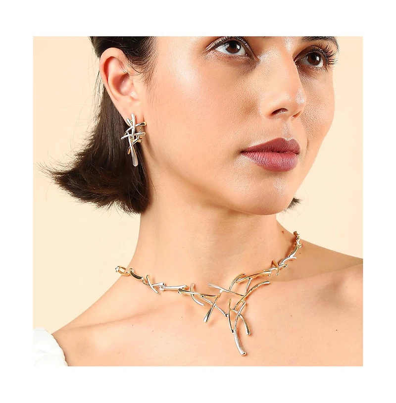 Sohi Gold-Plated Stones Jewellery Set