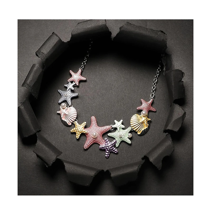 Sohi Metallic Starfish Necklace