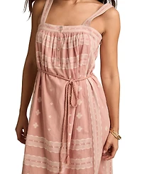 Lucky Brand Women's Printed Cotton Sleeveless Midi Dress