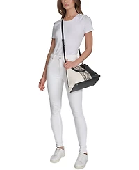 Calvin Klein Granite Convertible Pieced Snake Satchel