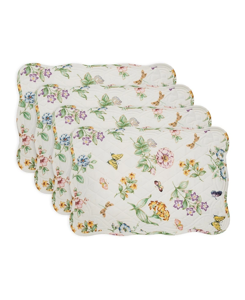 Lenox Butterfly Meadow 13" x 19" Quilted Placemat Set of 4