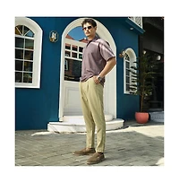 Campus Sutra Men's Pastel Purple Scratch-Tactile Polo T-Shirt