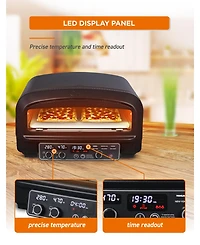 Commercial Chef Indoor Electric Pizza Oven, Includes Pizza Stone & Shovel