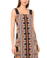 Vince Camuto Women's Printed Contrast-Strap Maxi Dress