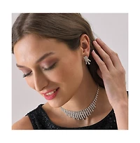 Sohi Silver-Plated Stone Jewellery Set