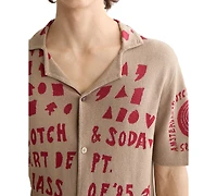 Scotch & Soda Men's Jacquard Text Logo Shirt