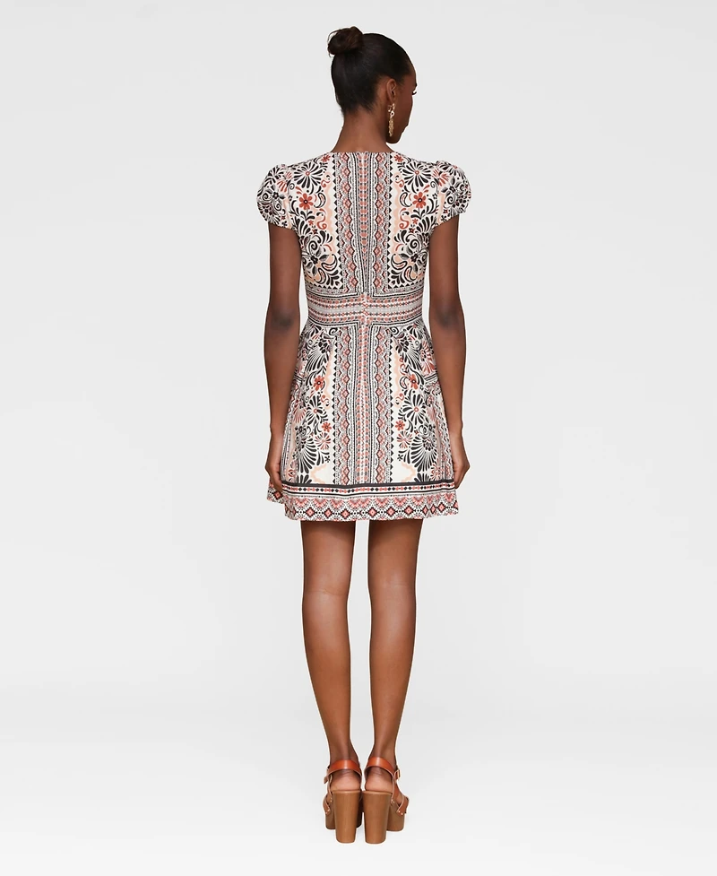 Avec Les Filles Women's Tie-Front Fit & Flare Dress