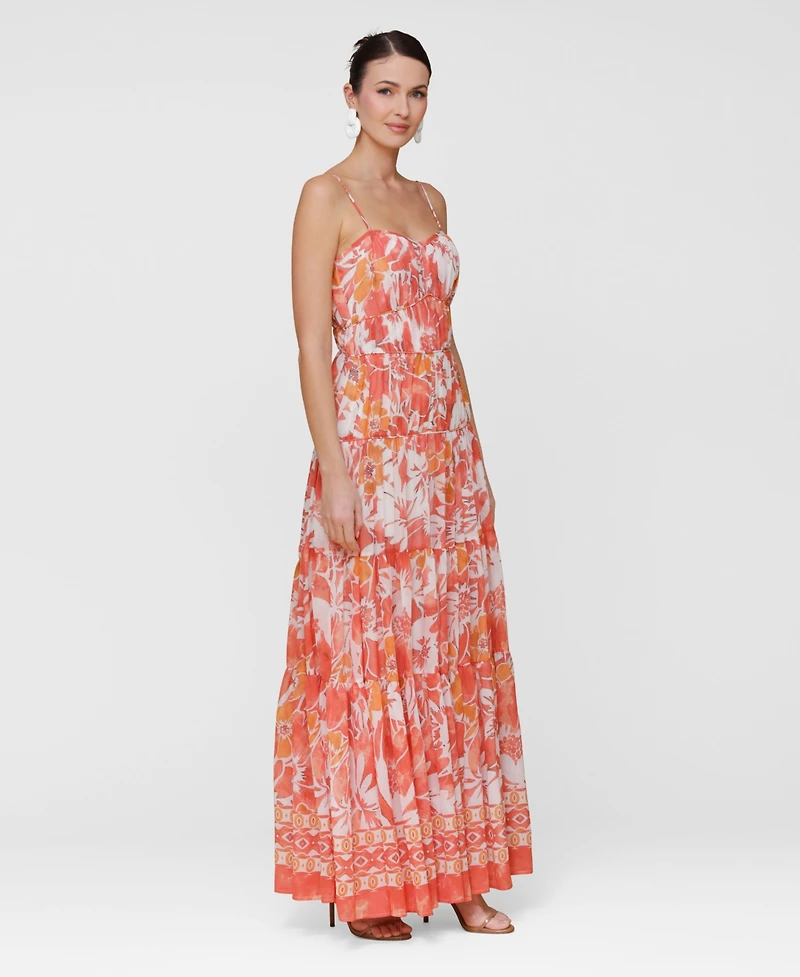 Avec Les Filles Women's Sleeveless Sweetheart Maxi Dress