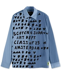 Scotch & Soda Men's Graphic Text Logo Shirt