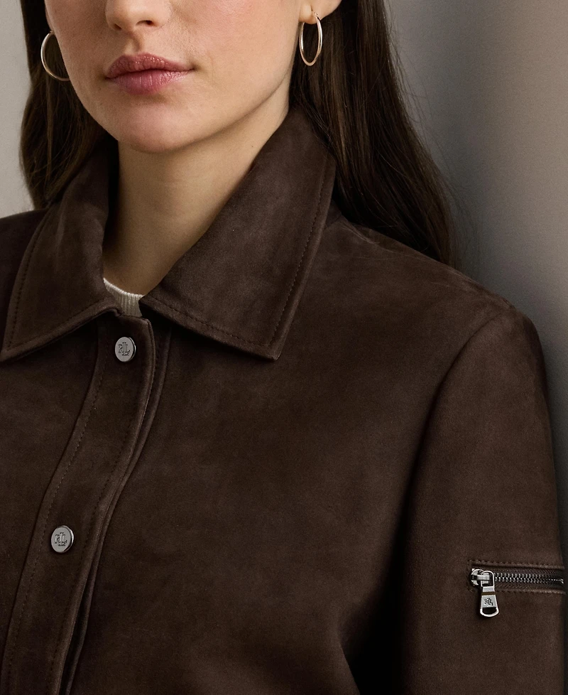 Lauren Ralph Lauren Women's Buttoned Suede Jacket