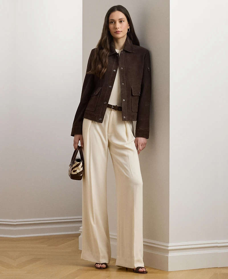 Lauren Ralph Lauren Women's Buttoned Suede Jacket