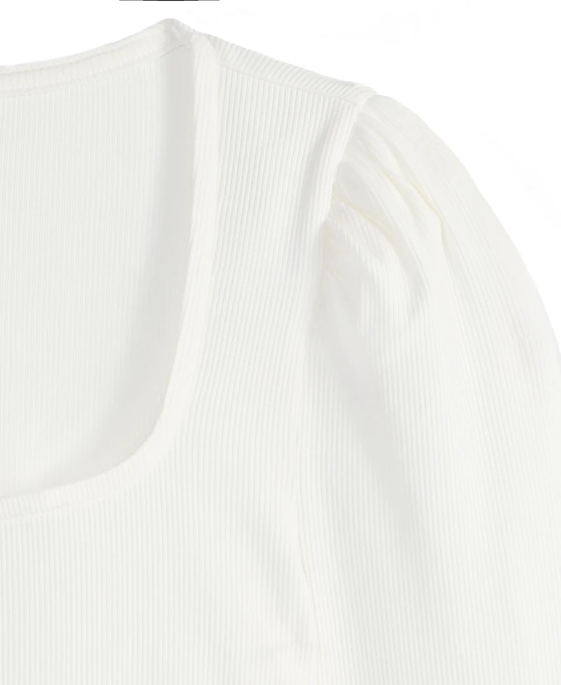 On 34th Women's Square-Neck Puff-Sleeve Top, Exclusively at Macy's