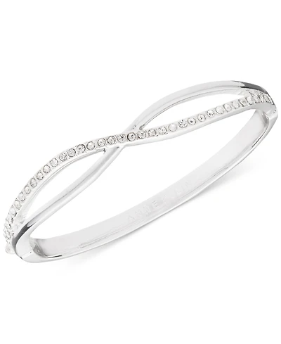Anne Klein Crystal Crisscross Bangle Bracelet, Created for Macy's