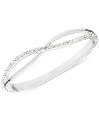 Anne Klein Crystal Crisscross Bangle Bracelet, Created for Macy's