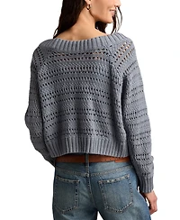 Lucky Brand Women's Off-The-Shoulder Cotton Sweater
