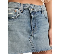 Lucky Brand Women's Crossover Cutoff Denim Mini Skirt