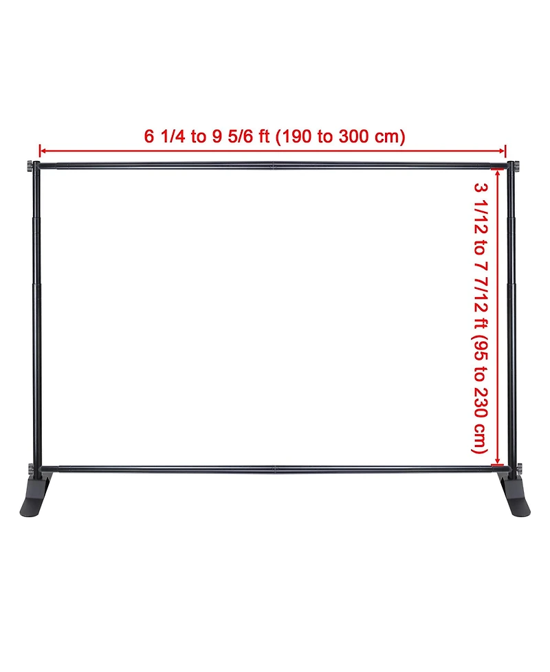 Yescom 10' Telescopic Adjustable Backdrop Stand Trade Show Photo Display Wall Exhibitor