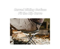 Naturehike, Folding Camping Stool , Portable Mini Camping Chair, Lightweight Aluminium Alloy Chair, Small Backpacking Stool with Thickened Seat Cushio